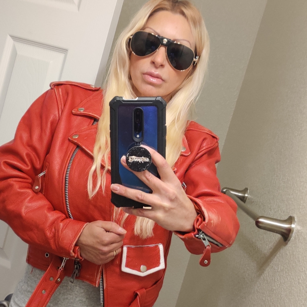 FREE PEOPLE  leather moto  jacket